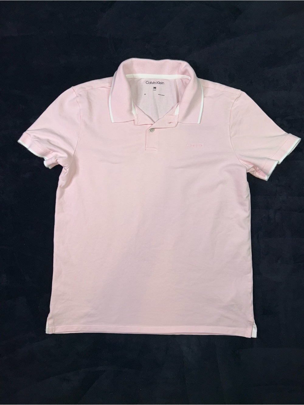 Calvin Klein Men's Pink Polo Size Medium Like New